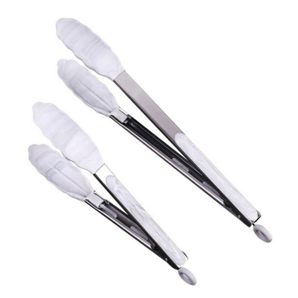 2 Pack Stainless Steel Kitchen Tongs Grill serving salad NEW 2 Pack Stainless Steel Kitchen Tongs Grill serving salad NEW